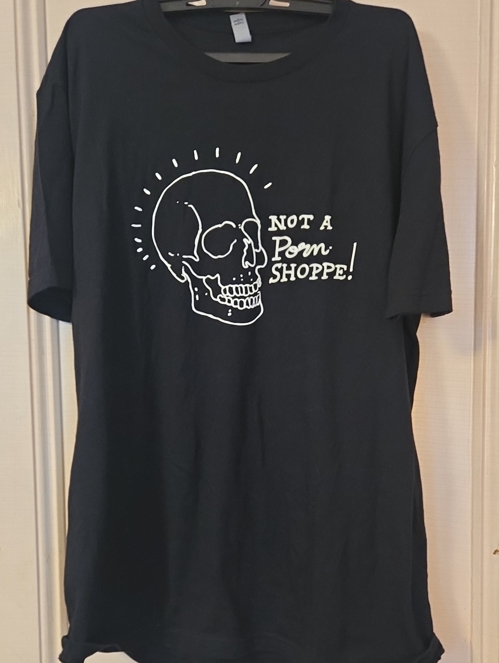 Next Level Apparel Black Tee with White Skull Graphic